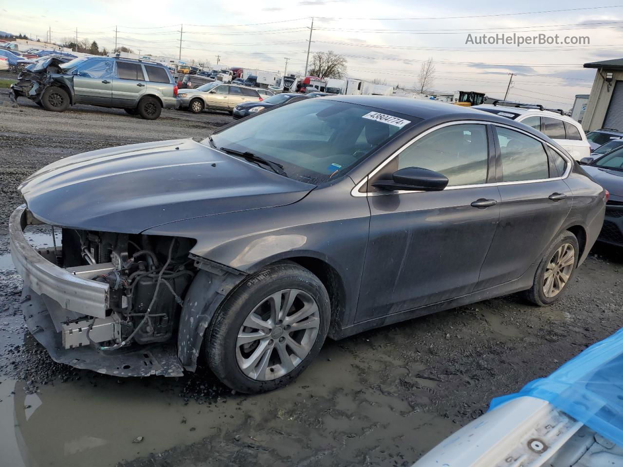 2016 Chrysler 200 Lx Gray vin: 1C3CCCFB7GN188807