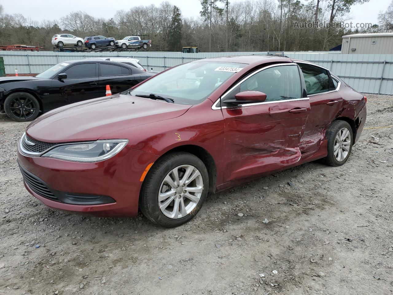 2016 Chrysler 200 Lx Burgundy vin: 1C3CCCFB7GN192484