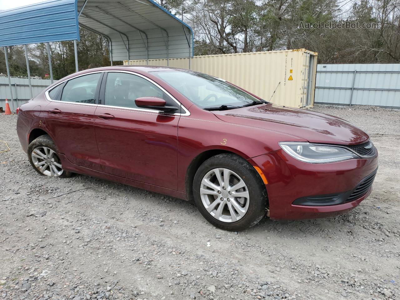 2016 Chrysler 200 Lx Burgundy vin: 1C3CCCFB7GN192484