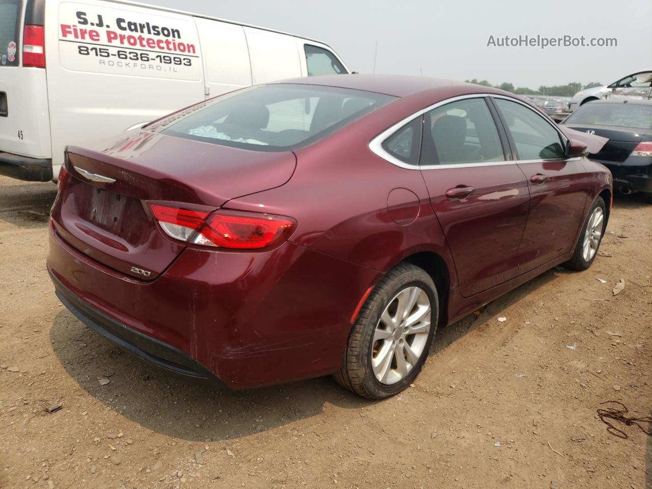 2017 Chrysler 200 Lx Бордовый vin: 1C3CCCFB7HN509925