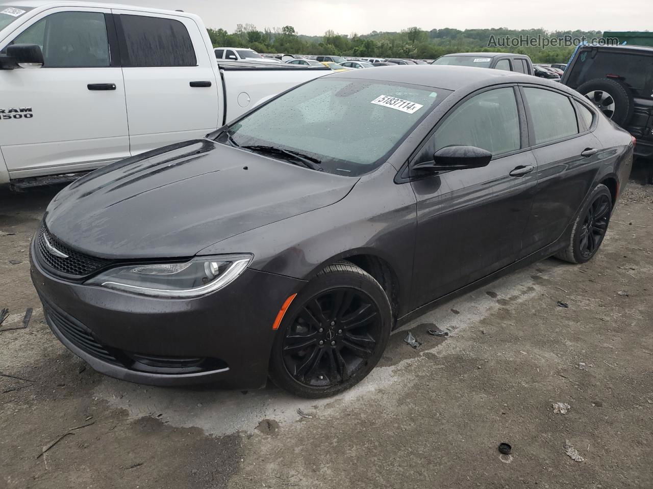 2017 Chrysler 200 Lx Gray vin: 1C3CCCFB8HN505480