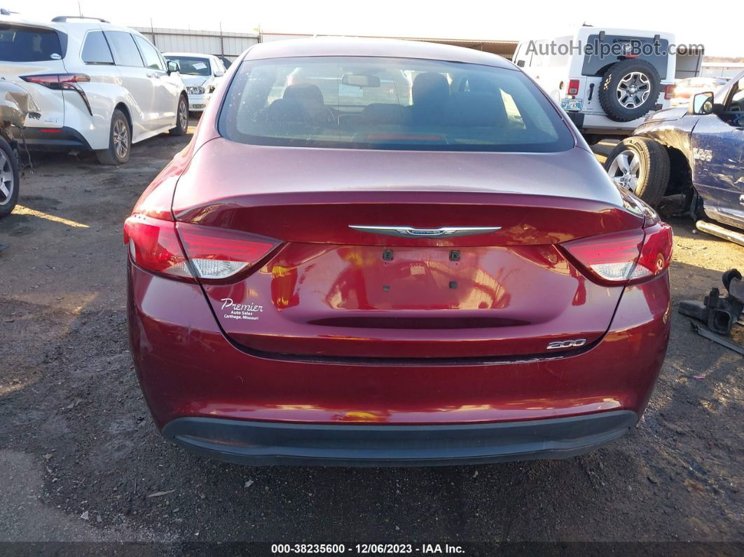 2017 Chrysler 200 Touring Burgundy vin: 1C3CCCFB8HN510971