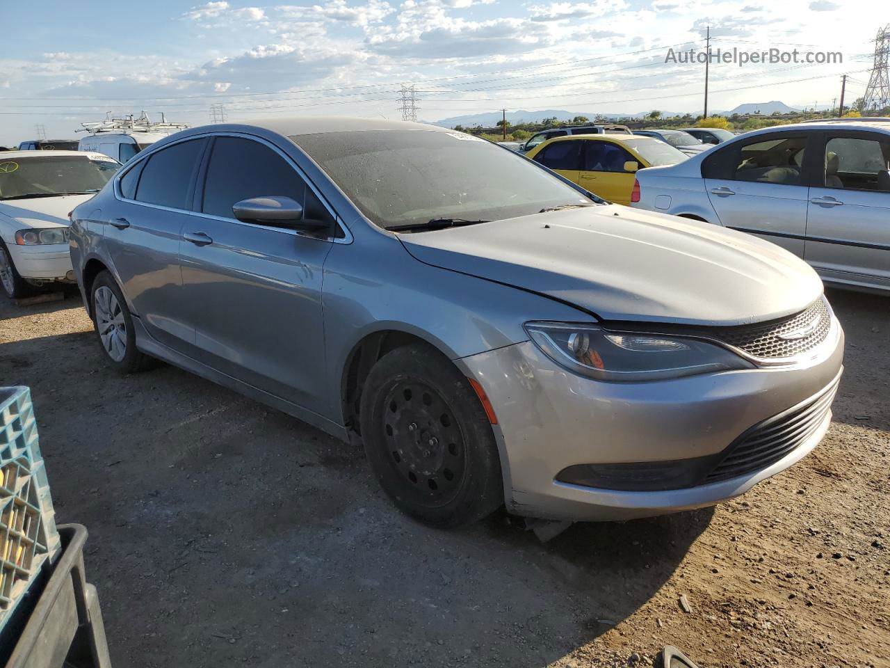 2015 Chrysler 200 Lx Silver vin: 1C3CCCFB9FN620540