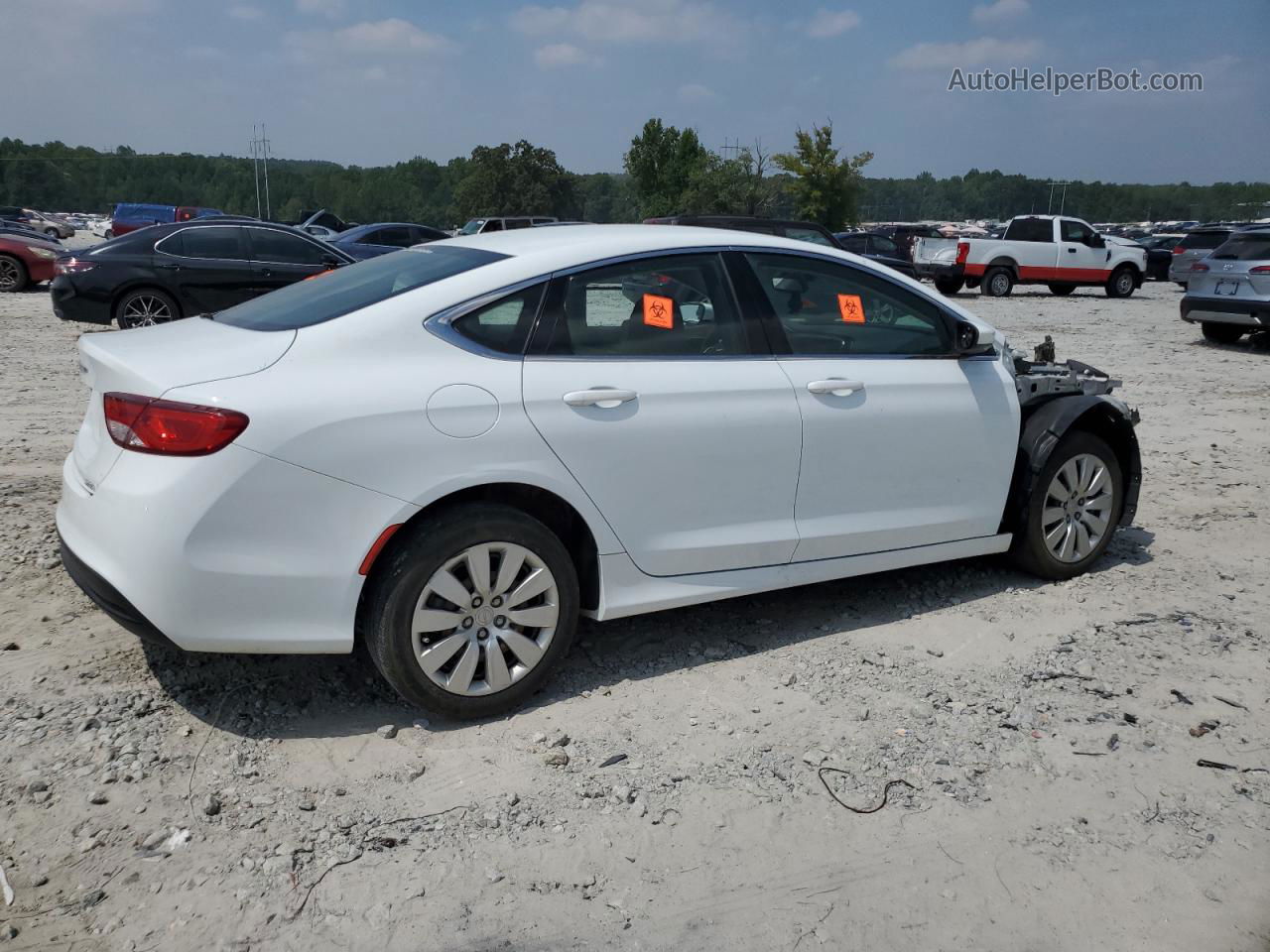 2016 Chrysler 200 Lx White vin: 1C3CCCFB9GN194656