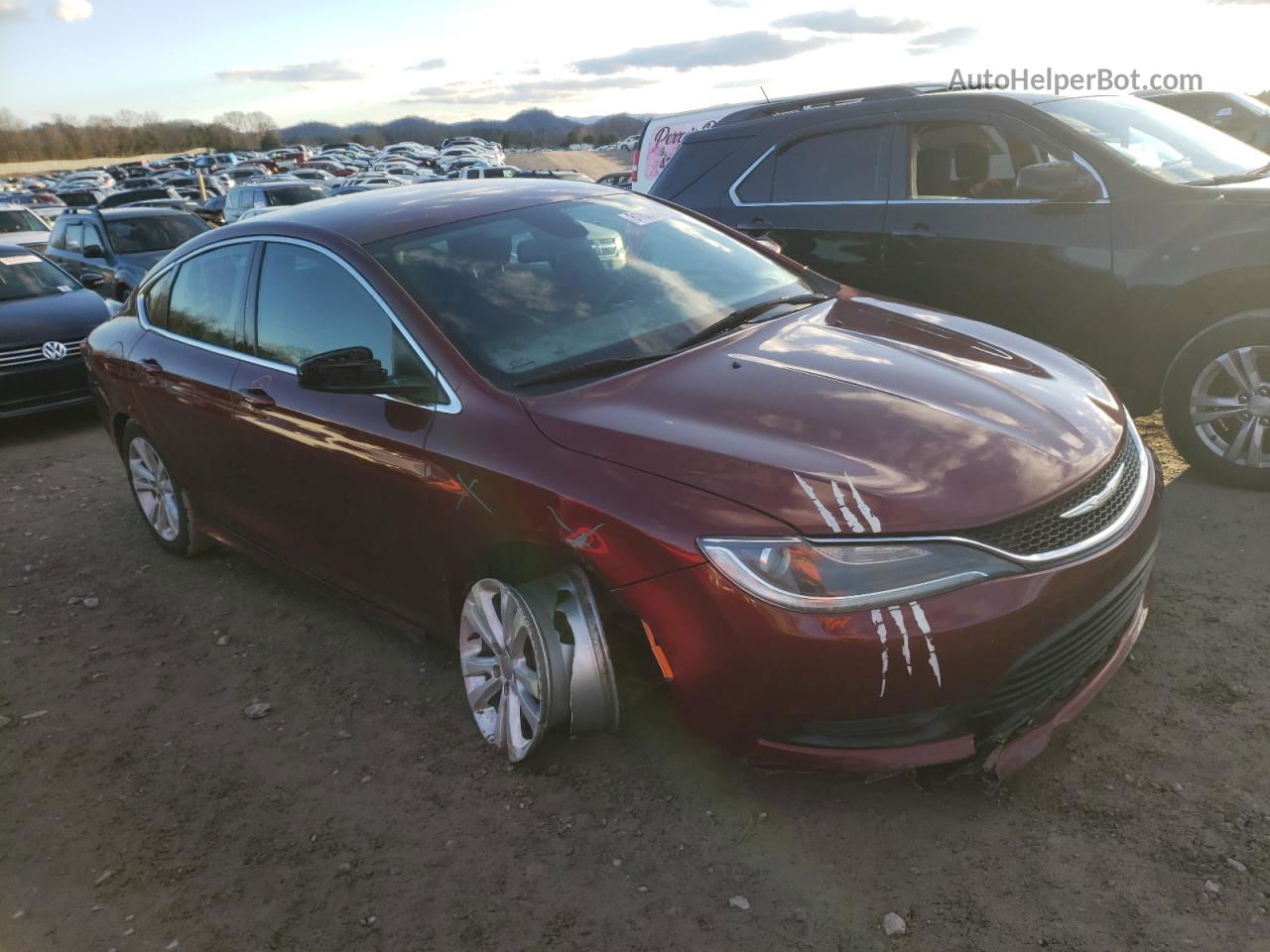 2017 Chrysler 200 Lx Red vin: 1C3CCCFB9HN508890