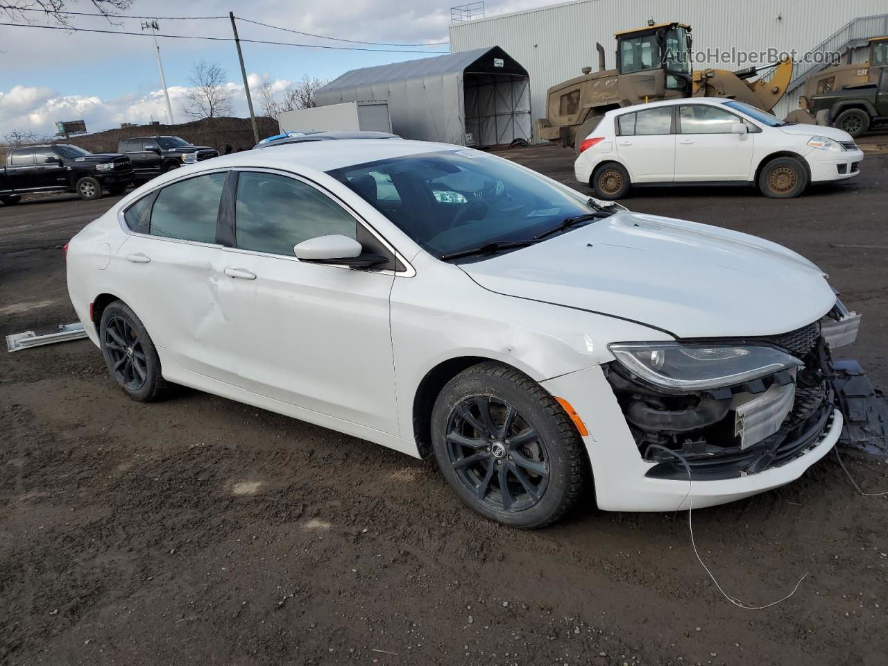 2015 Chrysler 200 Lx White vin: 1C3CCCFBXFN625729