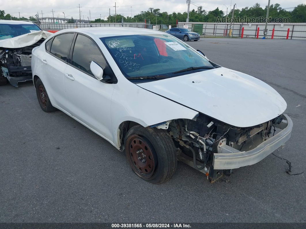 2015 Dodge Dart Se White vin: 1C3CDFAA1FD131794