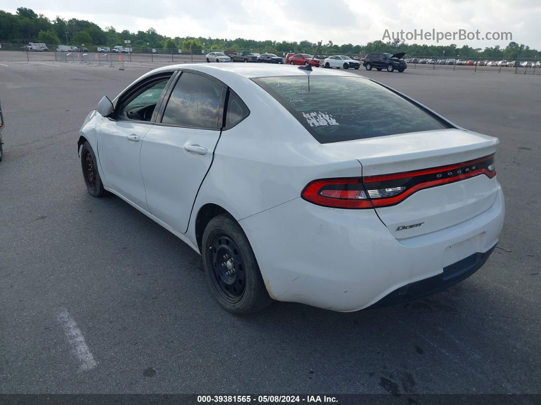 2015 Dodge Dart Se White vin: 1C3CDFAA1FD131794