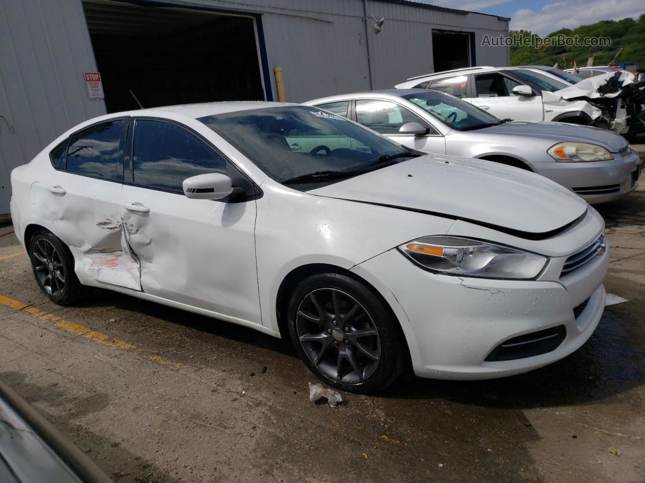 2015 Dodge Dart Se White vin: 1C3CDFAA1FD159997