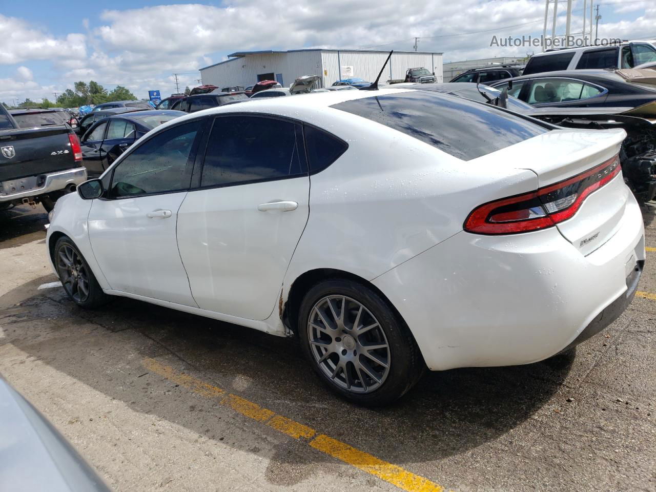 2015 Dodge Dart Se White vin: 1C3CDFAA1FD159997