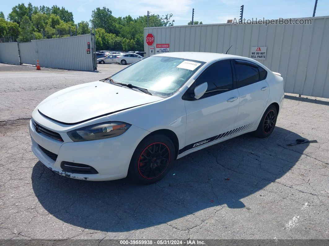 2015 Dodge Dart Se White vin: 1C3CDFAA1FD223567