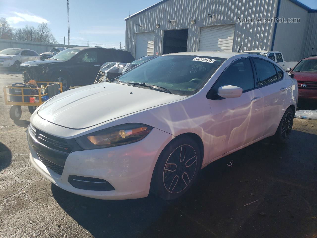 2015 Dodge Dart Se White vin: 1C3CDFAA2FD173651