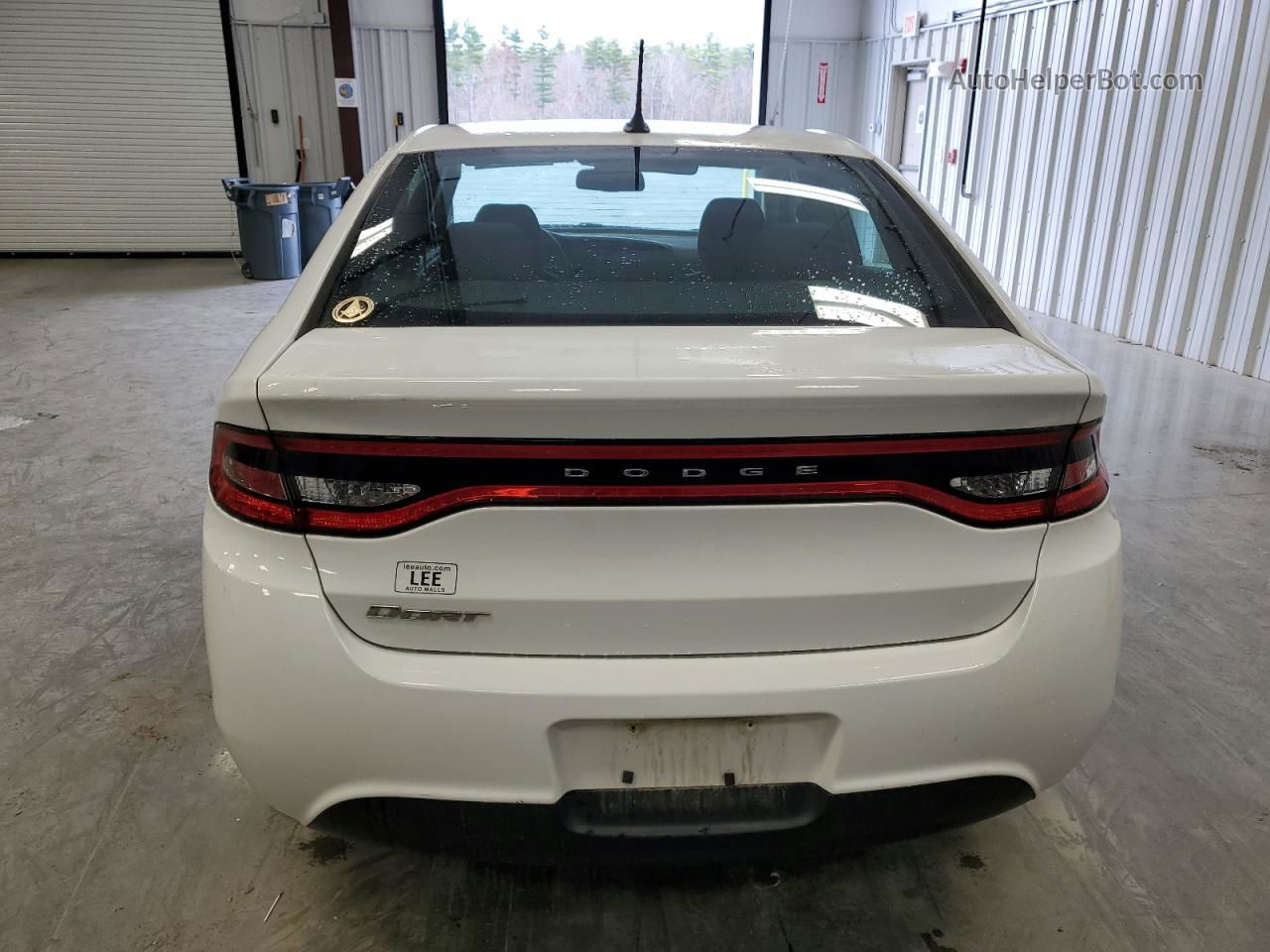 2015 Dodge Dart Se White vin: 1C3CDFAA2FD181426