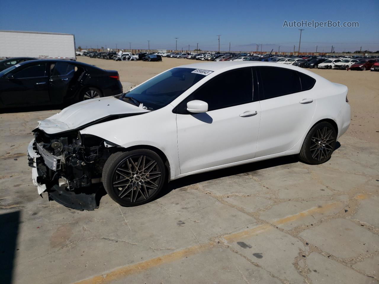 2015 Dodge Dart Se White vin: 1C3CDFAA3FD223487