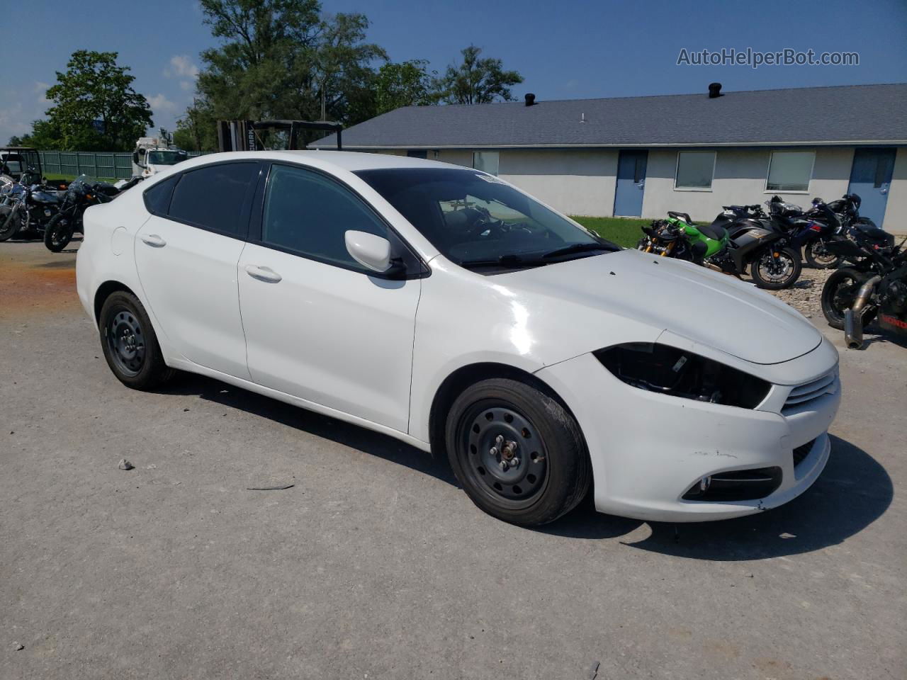 2015 Dodge Dart Se White vin: 1C3CDFAA5FD411248