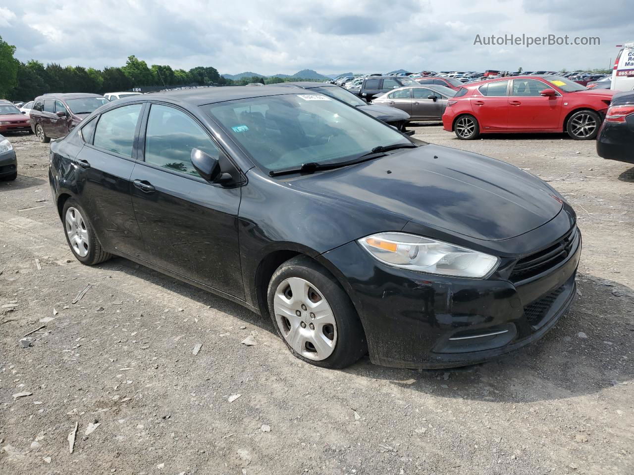 2015 Dodge Dart Se Black vin: 1C3CDFAA6FD346166