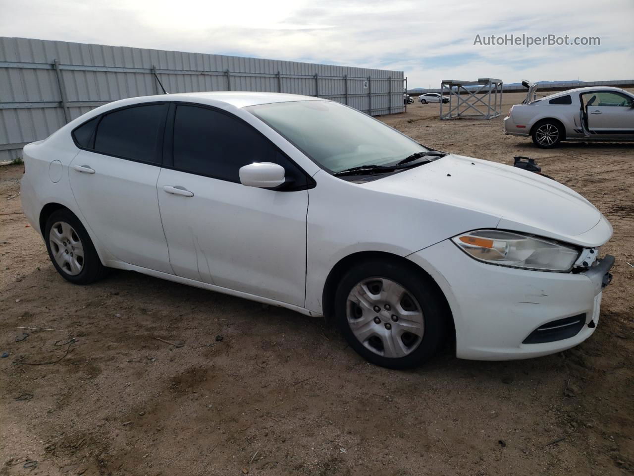 2015 Dodge Dart Se White vin: 1C3CDFAA6FD404583