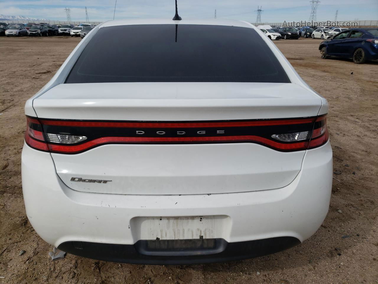 2015 Dodge Dart Se White vin: 1C3CDFAA6FD404583