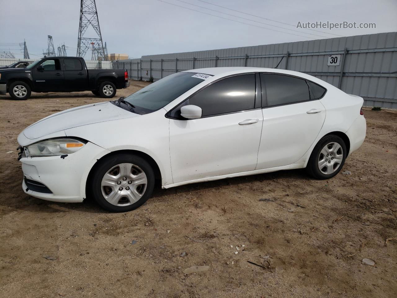 2015 Dodge Dart Se White vin: 1C3CDFAA6FD404583