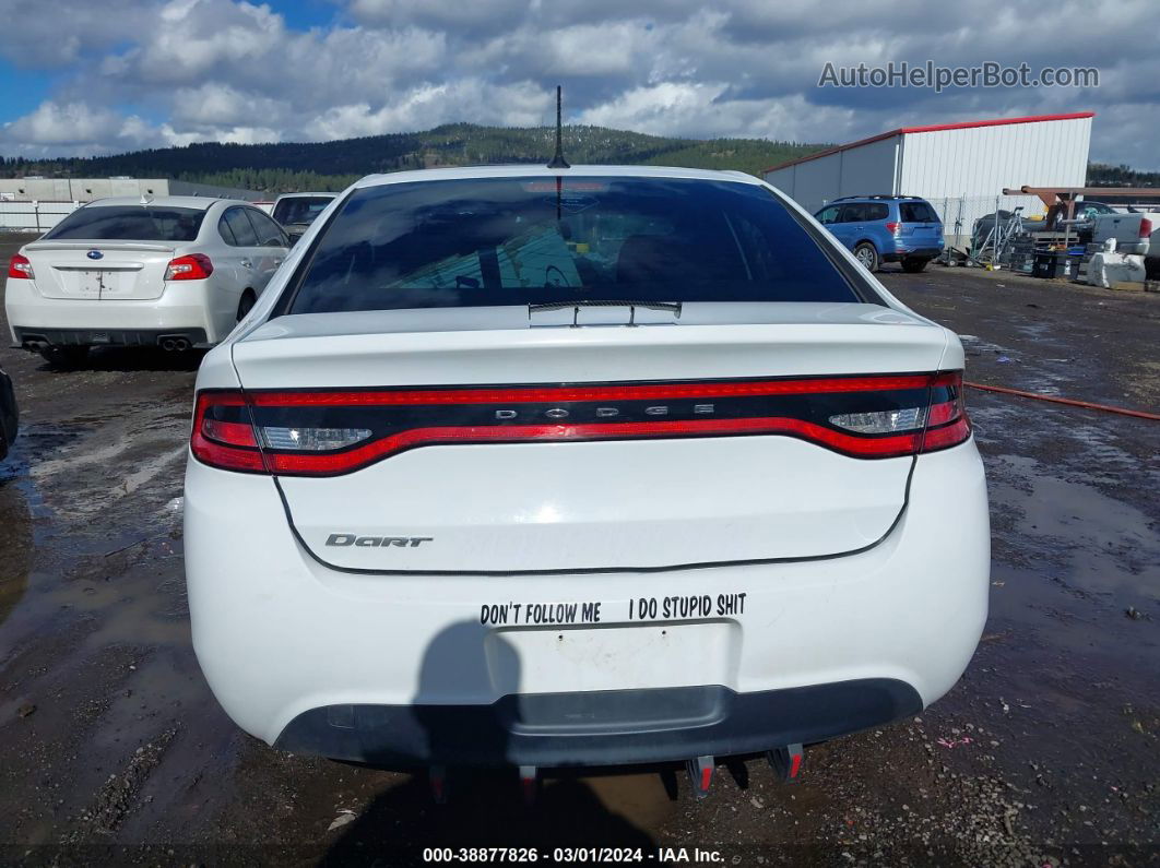 2015 Dodge Dart Se White vin: 1C3CDFAA6FD407046