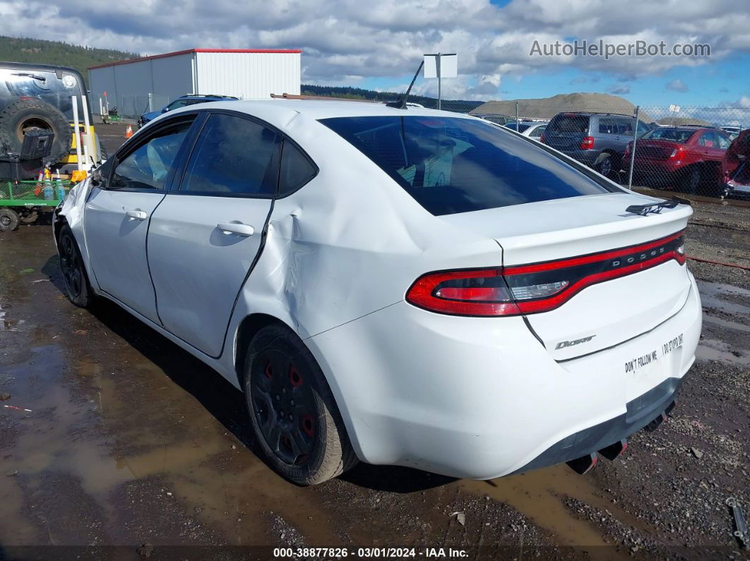 2015 Dodge Dart Se White vin: 1C3CDFAA6FD407046