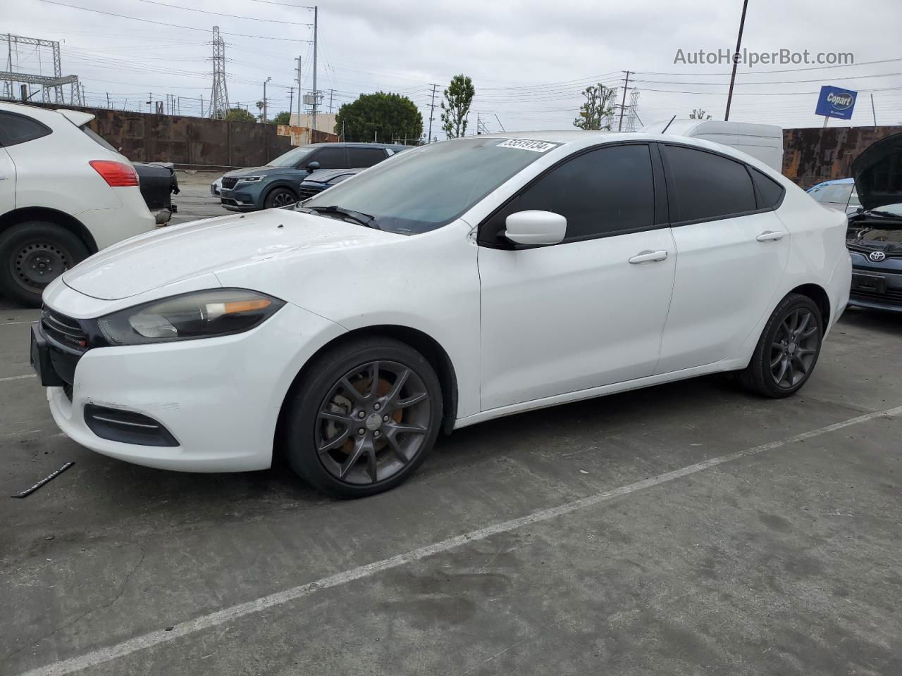 2015 Dodge Dart Se White vin: 1C3CDFAA7FD345690