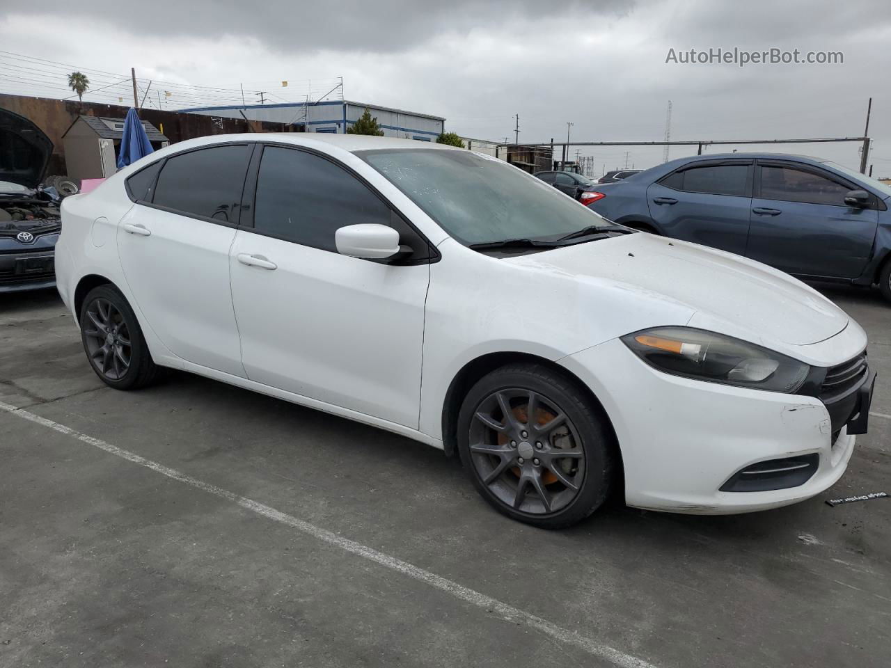 2015 Dodge Dart Se White vin: 1C3CDFAA7FD345690