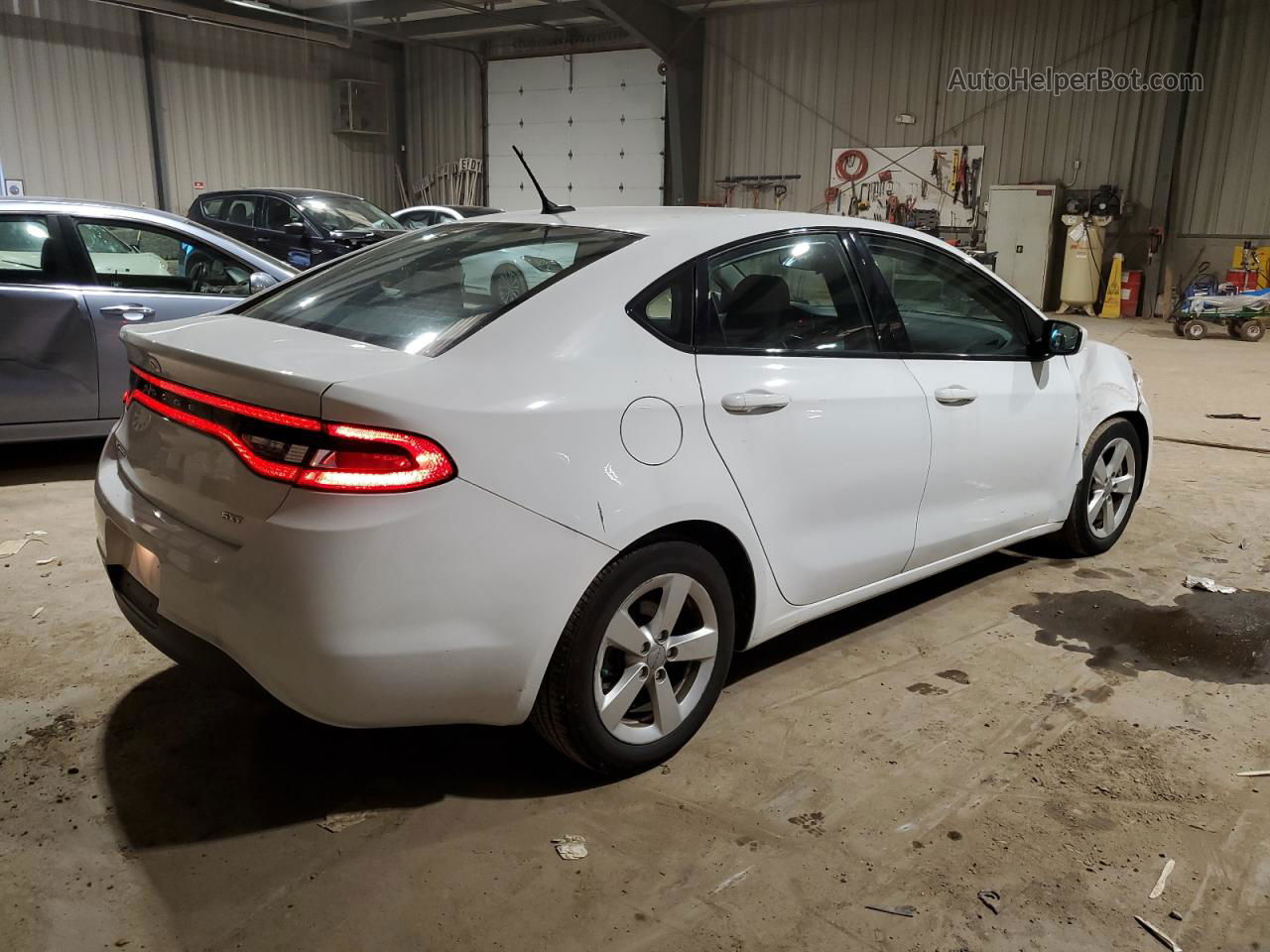 2015 Dodge Dart Sxt White vin: 1C3CDFBB0FD119725