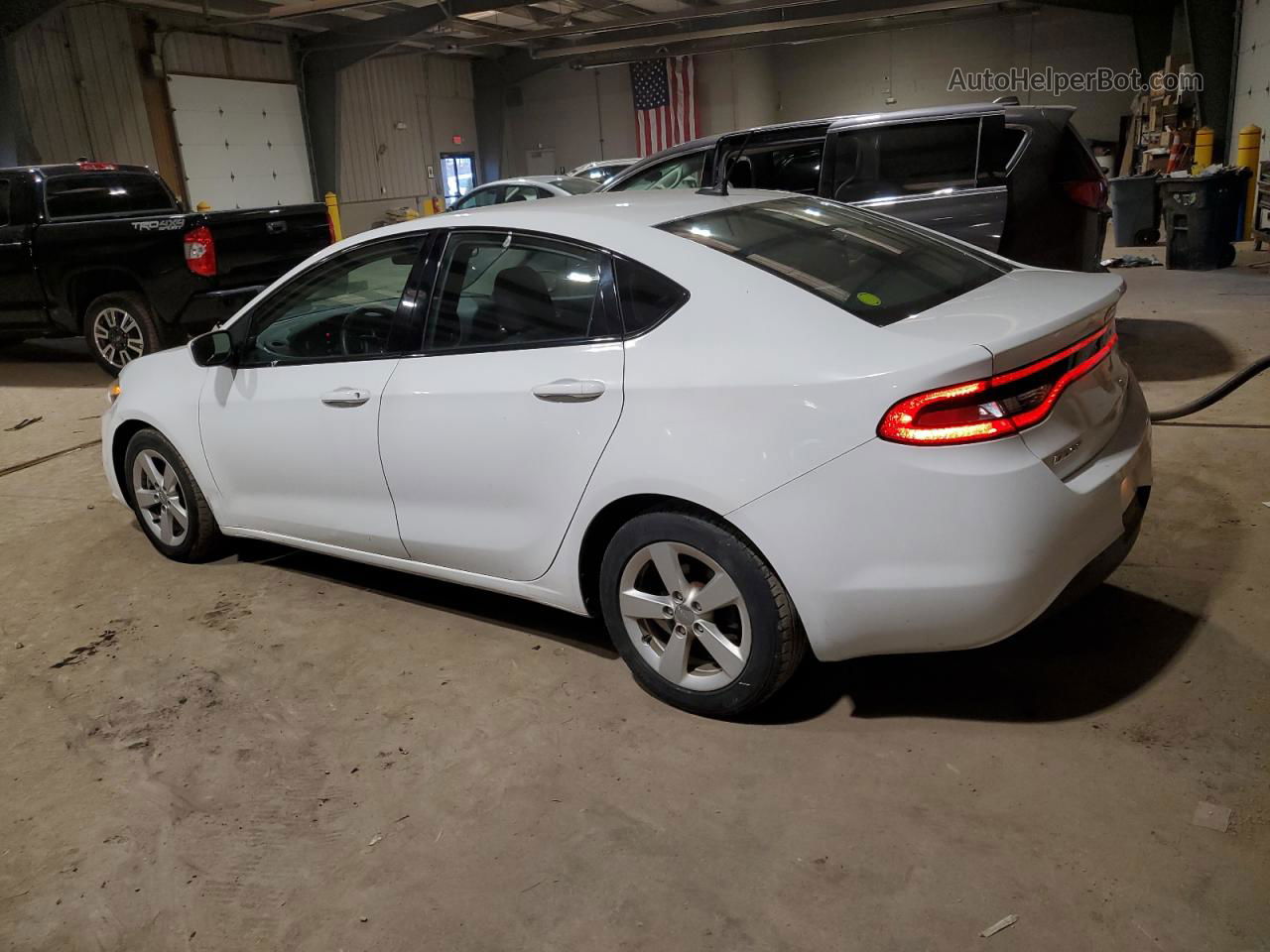 2015 Dodge Dart Sxt White vin: 1C3CDFBB0FD119725