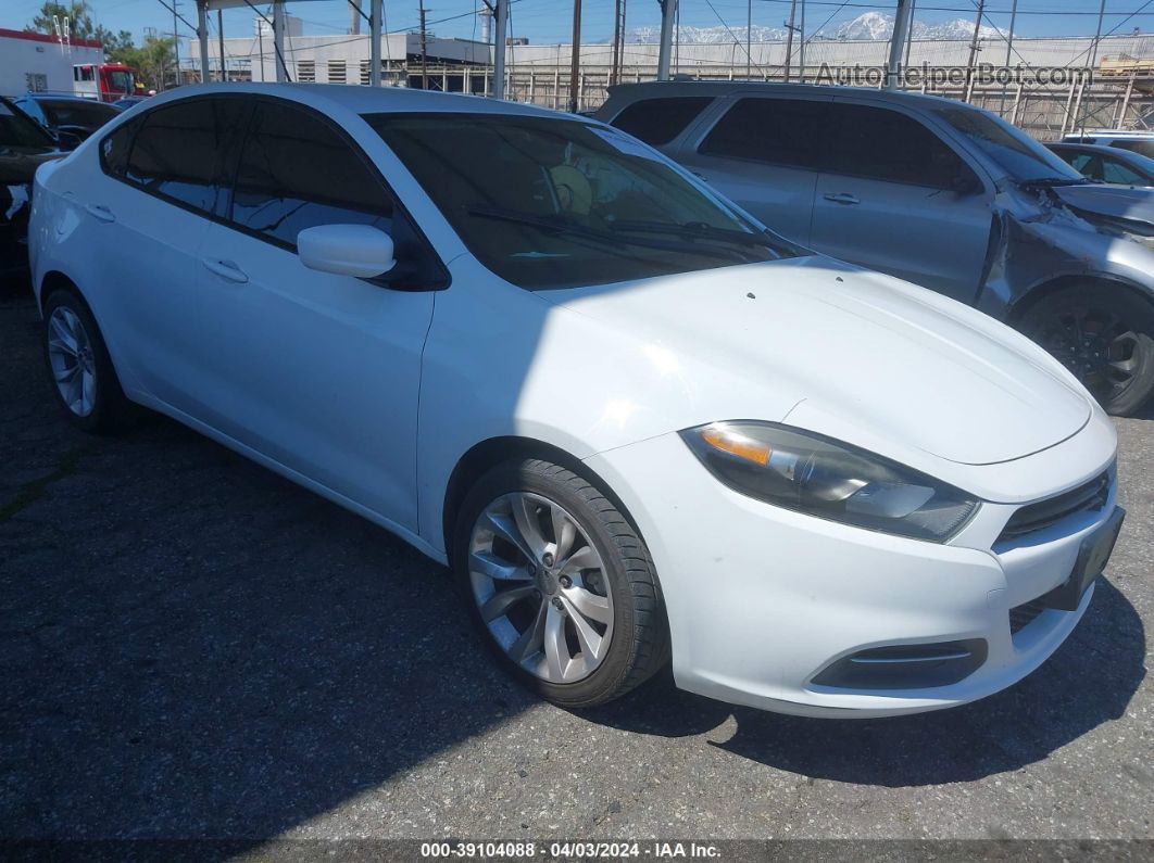 2015 Dodge Dart Sxt White vin: 1C3CDFBB0FD129378