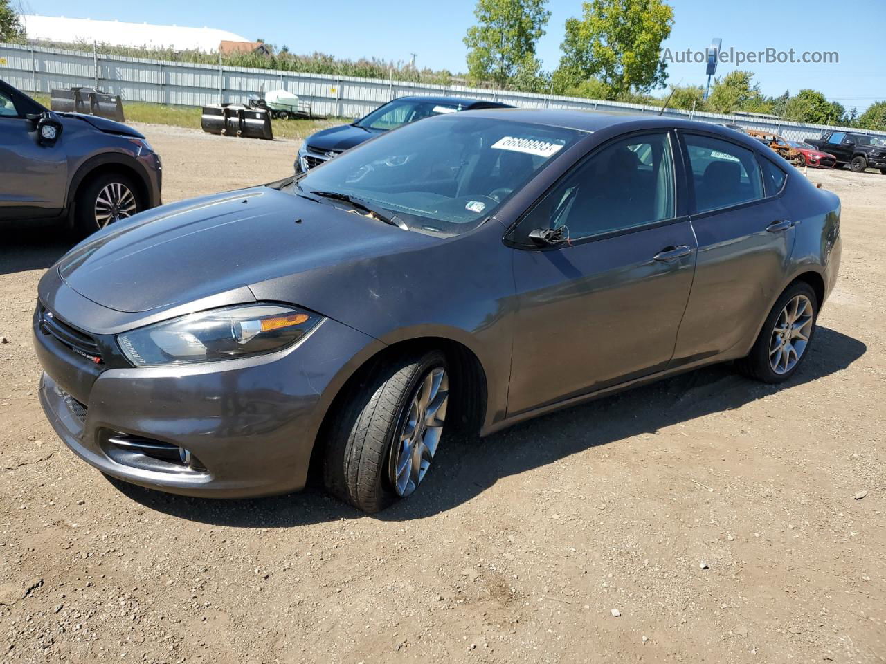 2015 Dodge Dart Sxt Gray vin: 1C3CDFBB0FD174692