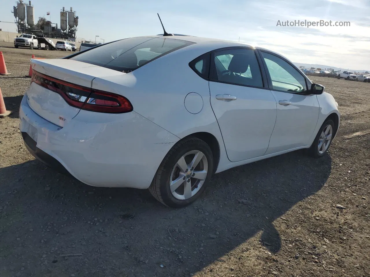 2015 Dodge Dart Sxt White vin: 1C3CDFBB0FD227049