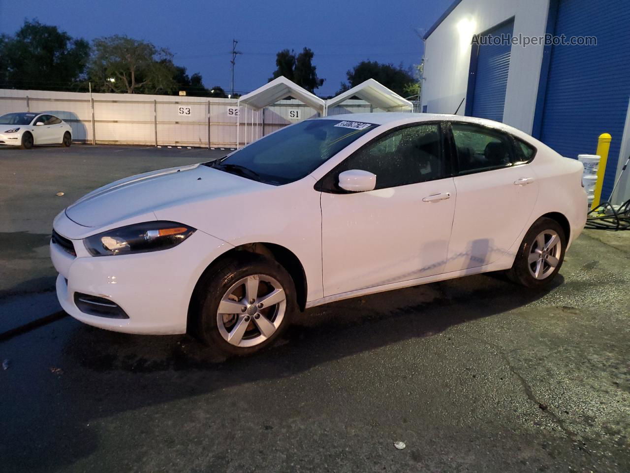 2015 Dodge Dart Sxt White vin: 1C3CDFBB0FD227049