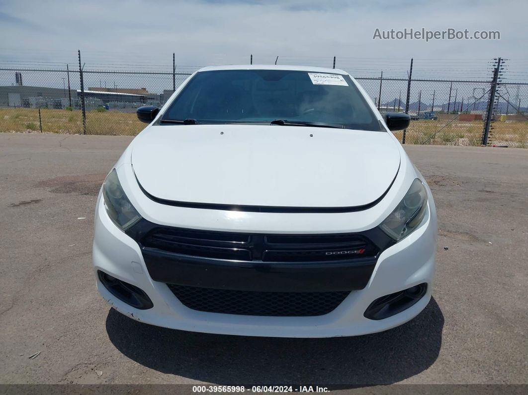 2015 Dodge Dart Sxt White vin: 1C3CDFBB0FD275876