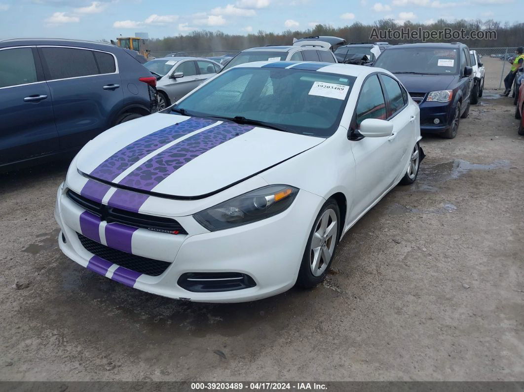 2015 Dodge Dart Sxt White vin: 1C3CDFBB0FD302378