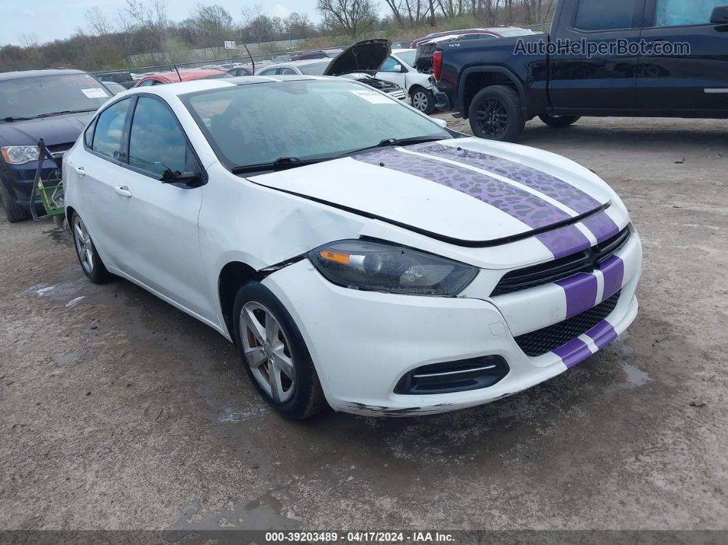 2015 Dodge Dart Sxt White vin: 1C3CDFBB0FD302378