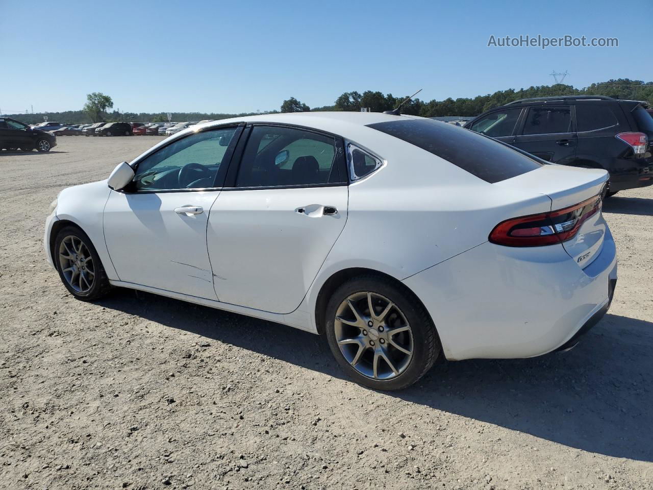 2015 Dodge Dart Sxt White vin: 1C3CDFBB1FD126683