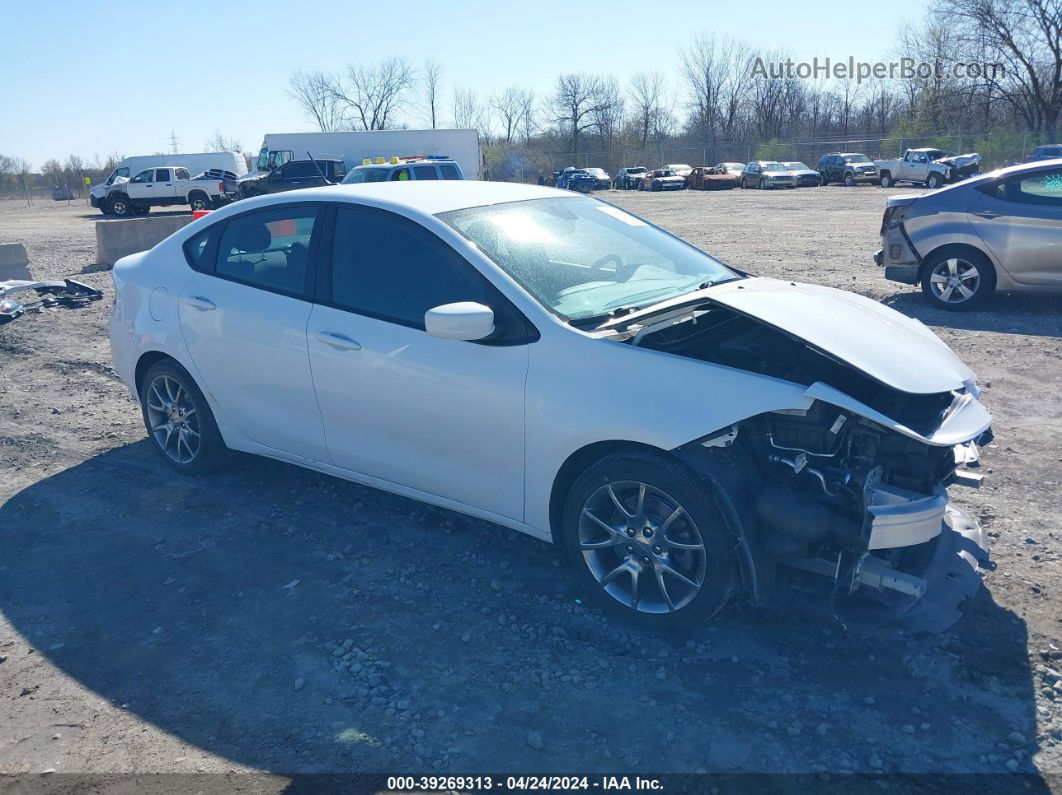 2015 Dodge Dart Sxt White vin: 1C3CDFBB1FD165239