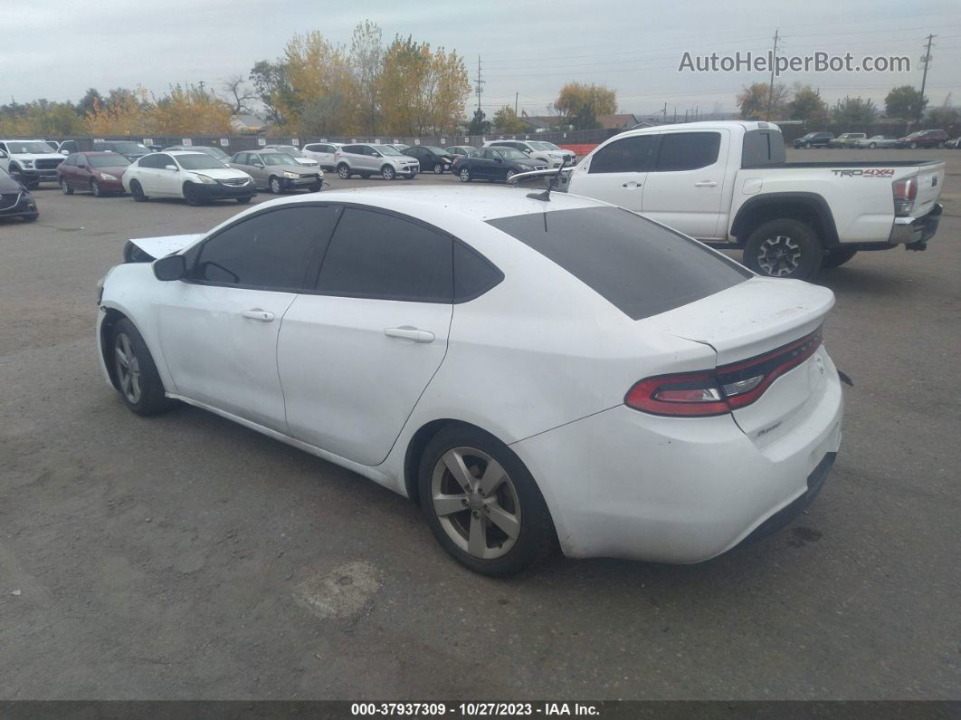 2015 Dodge Dart Sxt White vin: 1C3CDFBB1FD212530