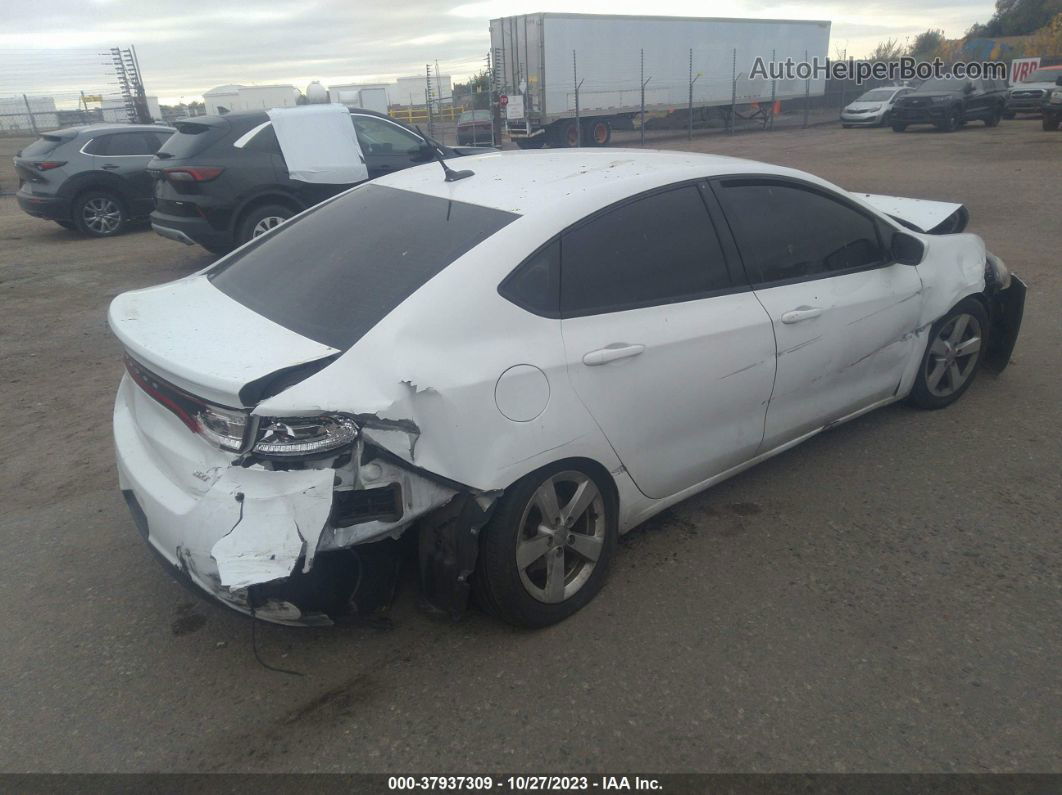 2015 Dodge Dart Sxt White vin: 1C3CDFBB1FD212530