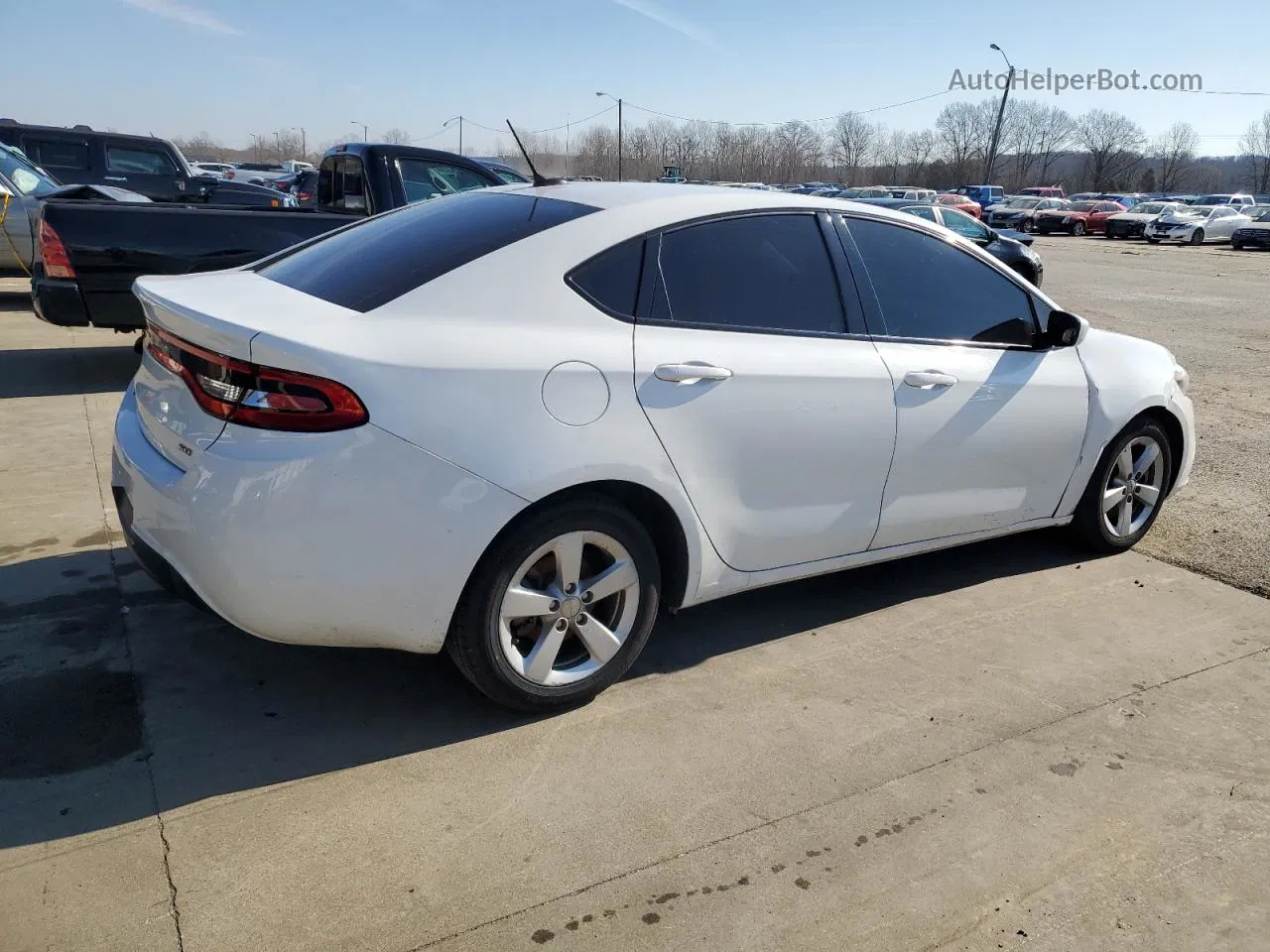 2015 Dodge Dart Sxt White vin: 1C3CDFBB1FD226816