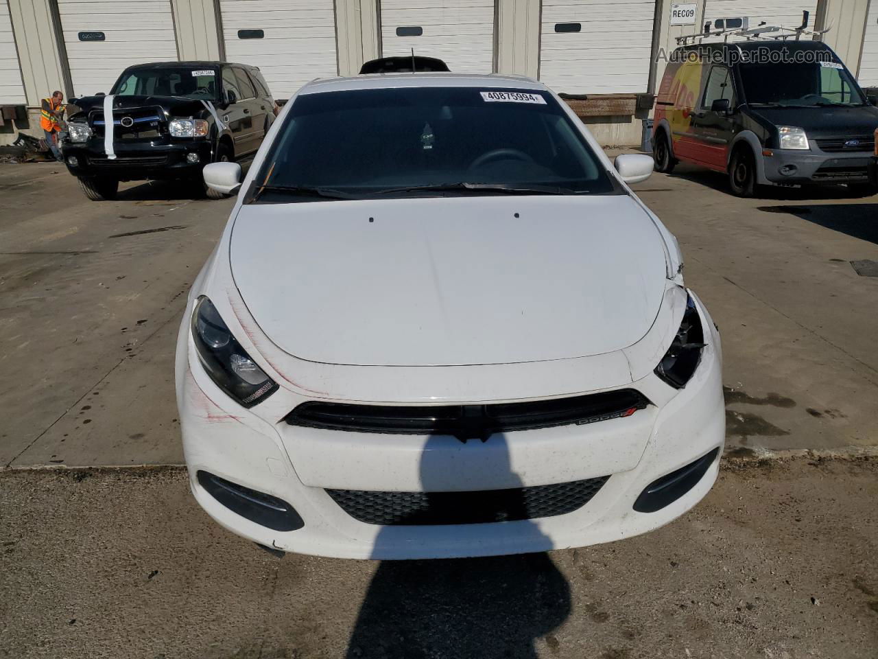 2015 Dodge Dart Sxt White vin: 1C3CDFBB1FD226816