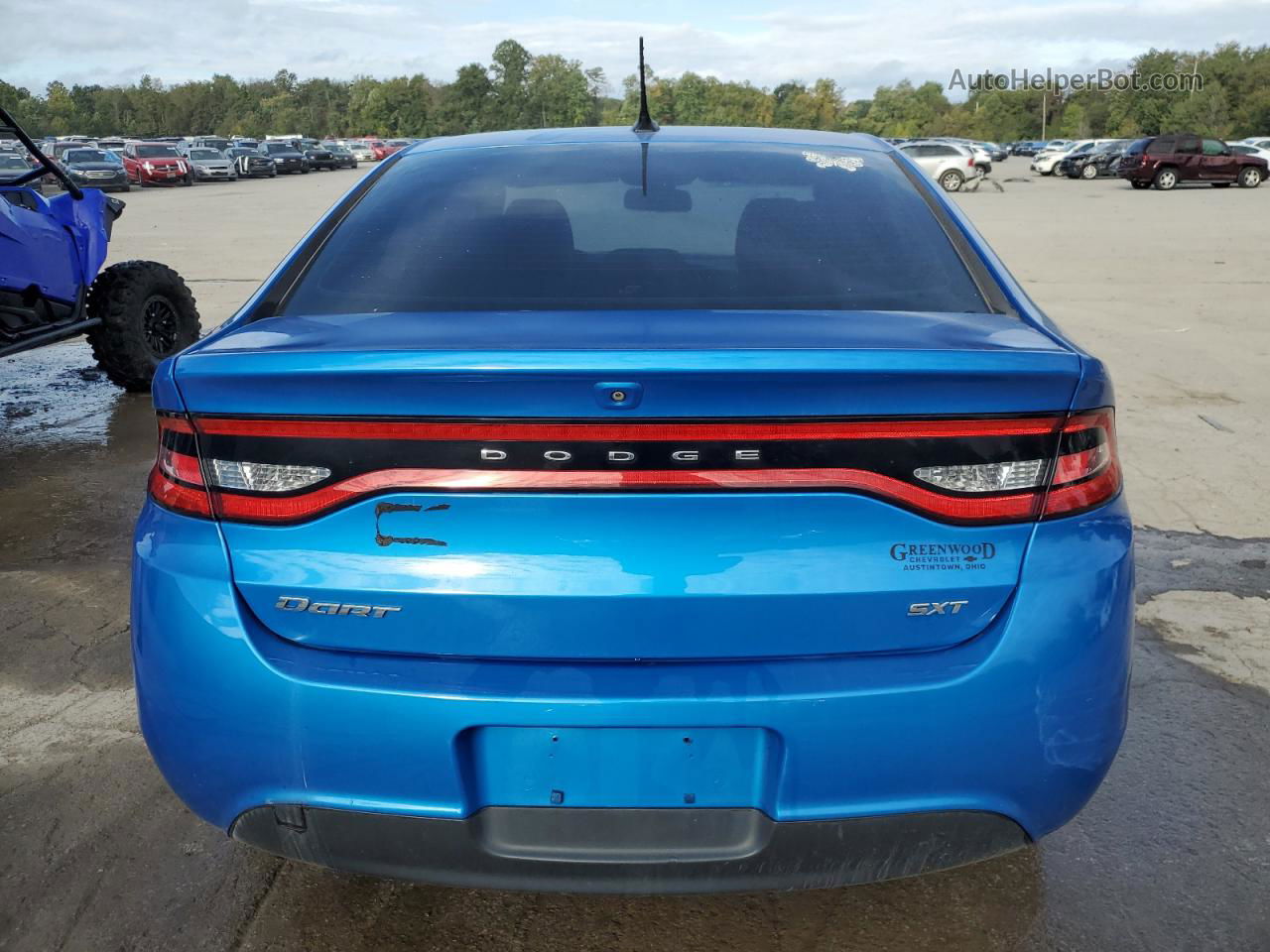 2015 Dodge Dart Sxt Blue vin: 1C3CDFBB1FD227674