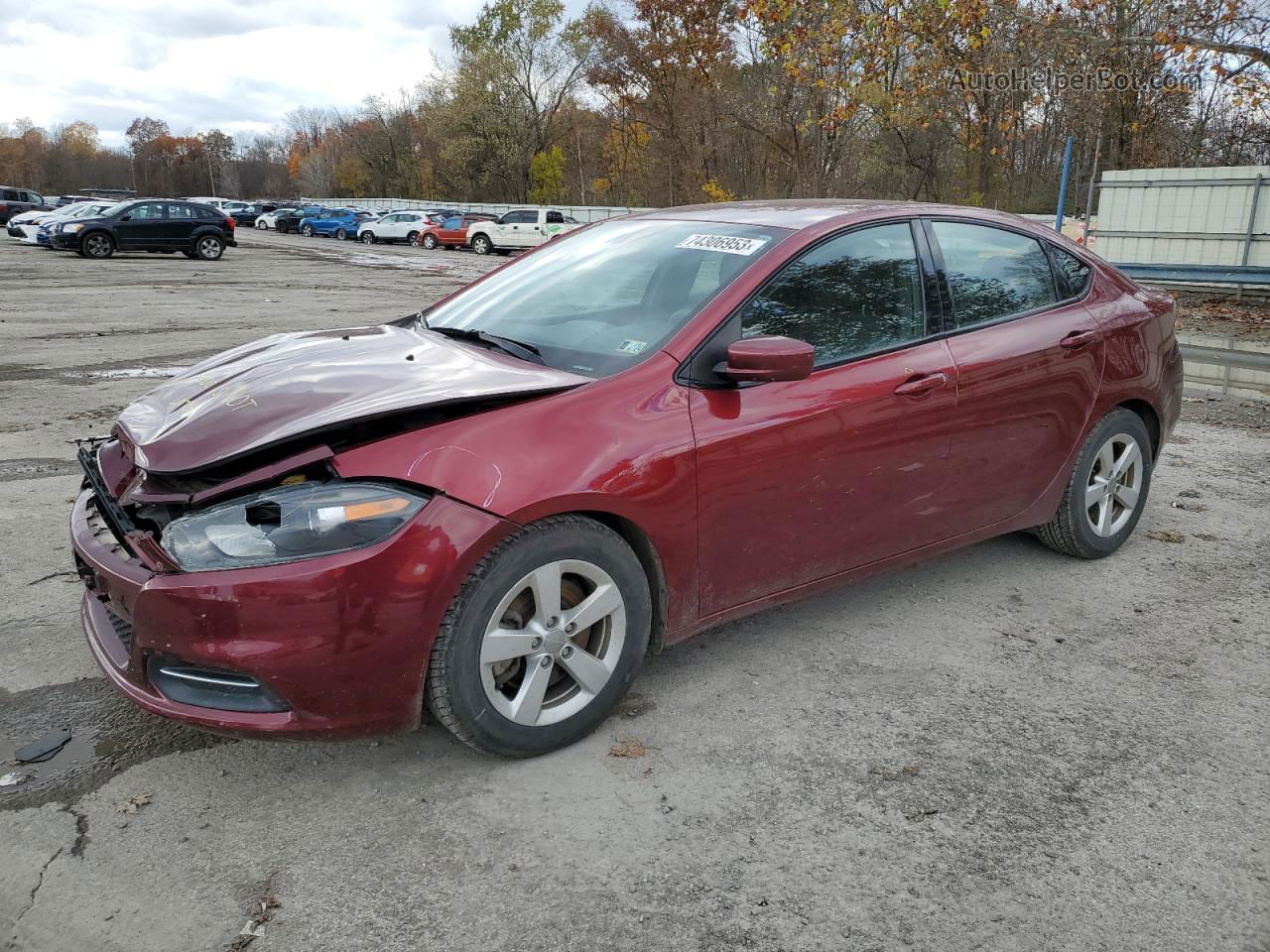 2015 Dodge Dart Sxt Бордовый vin: 1C3CDFBB1FD251165