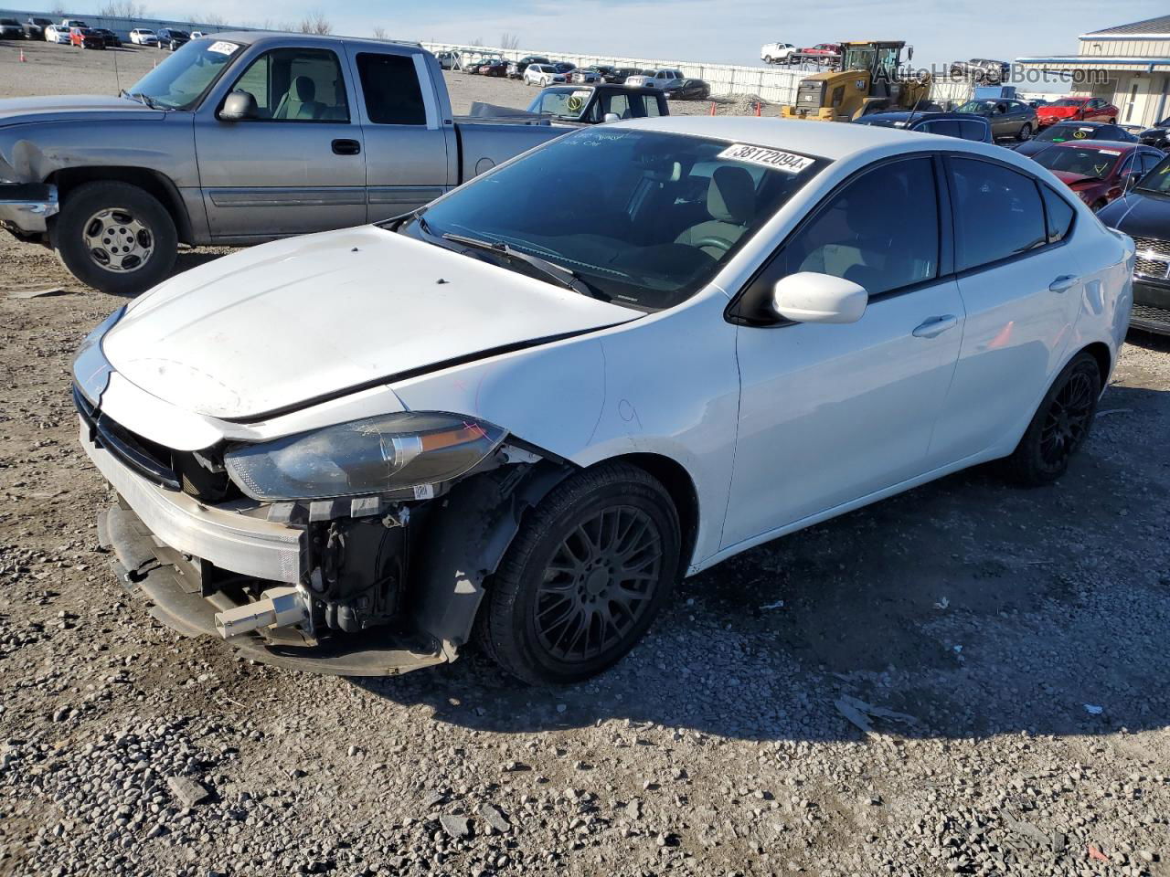 2015 Dodge Dart Sxt White vin: 1C3CDFBB1FD281685