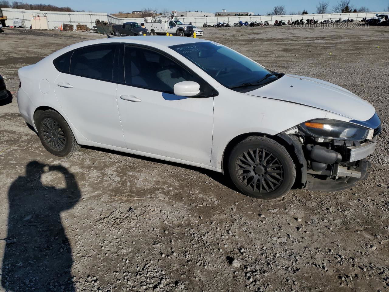 2015 Dodge Dart Sxt White vin: 1C3CDFBB1FD281685