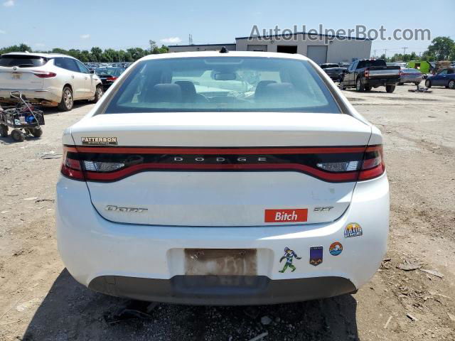 2015 Dodge Dart Sxt White vin: 1C3CDFBB1FD309761