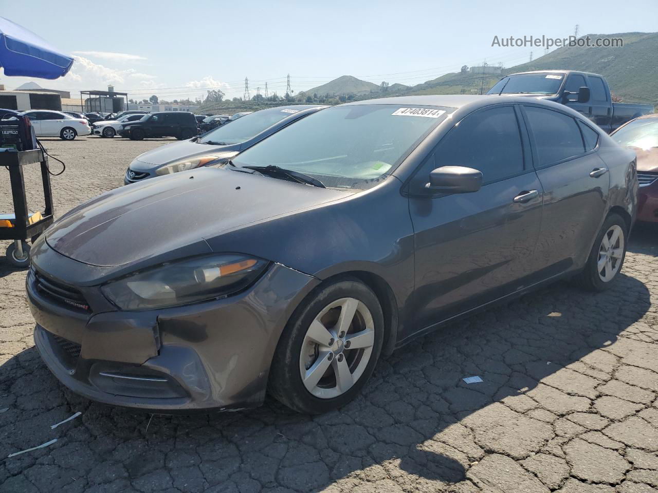 2015 Dodge Dart Sxt Gray vin: 1C3CDFBB1FD310523