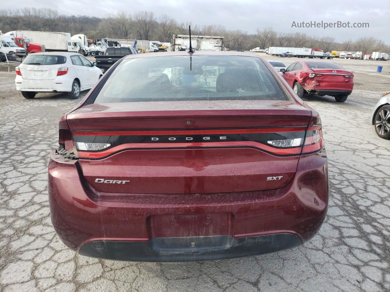 2015 Dodge Dart Sxt Burgundy vin: 1C3CDFBB1FD316063