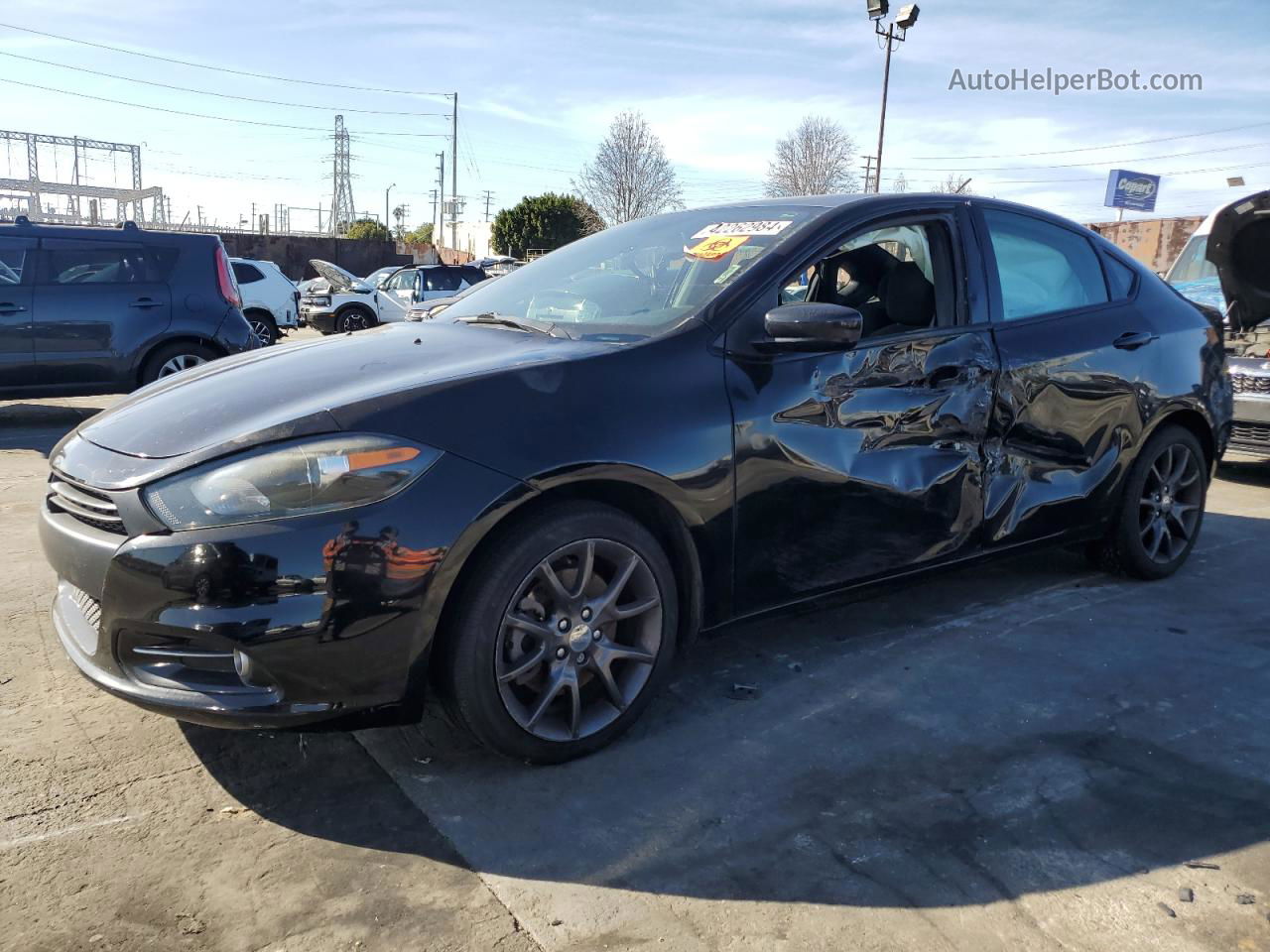 2015 Dodge Dart Sxt Black vin: 1C3CDFBB1FD346714